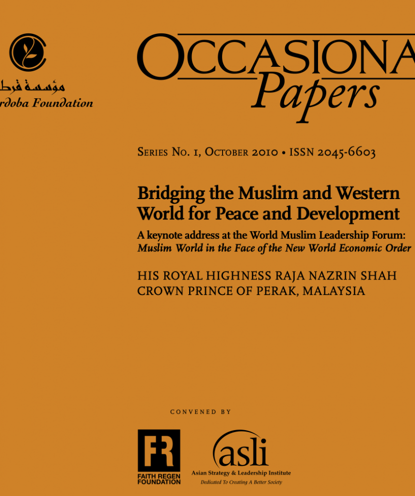Occasional Papers: Bridging the Muslim and Western World for Peace and Development
