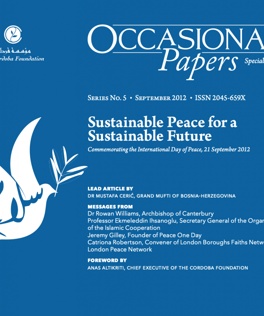Occasional Papers: Sustainable Peace for a Sustainable Future