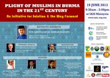 Malaysia Forum: Plight of Muslims in Myanmar in the 21st Century: An Initiative for Solution and the Way Forward