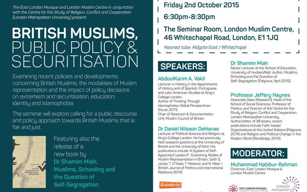 British Muslims, Public Policy and Securitisation: A Seminar