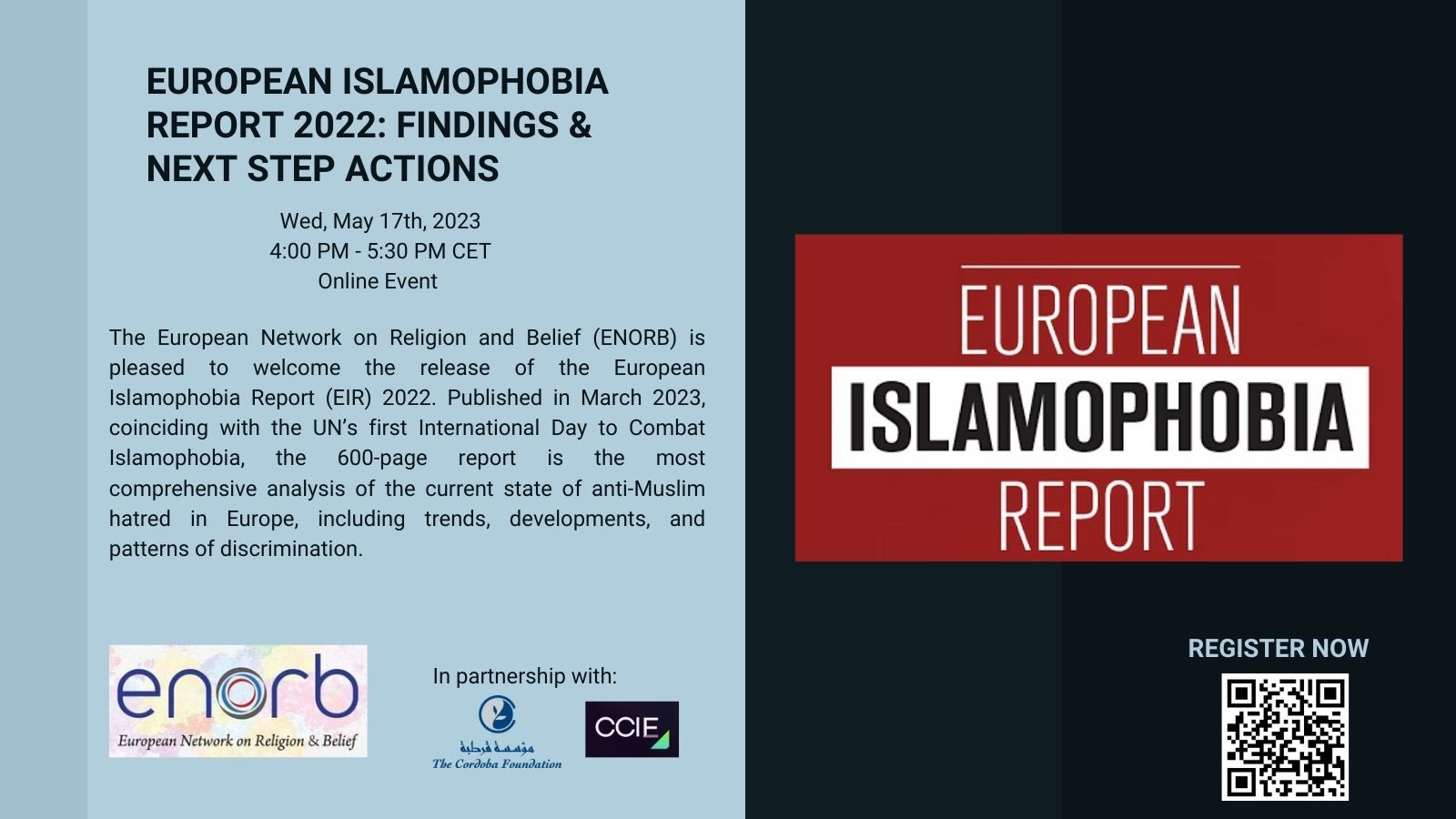 EUROPEAN ISLAMOPHOBIA REPORT 2022: FINDINGS & NEXT STEP ACTIONS
