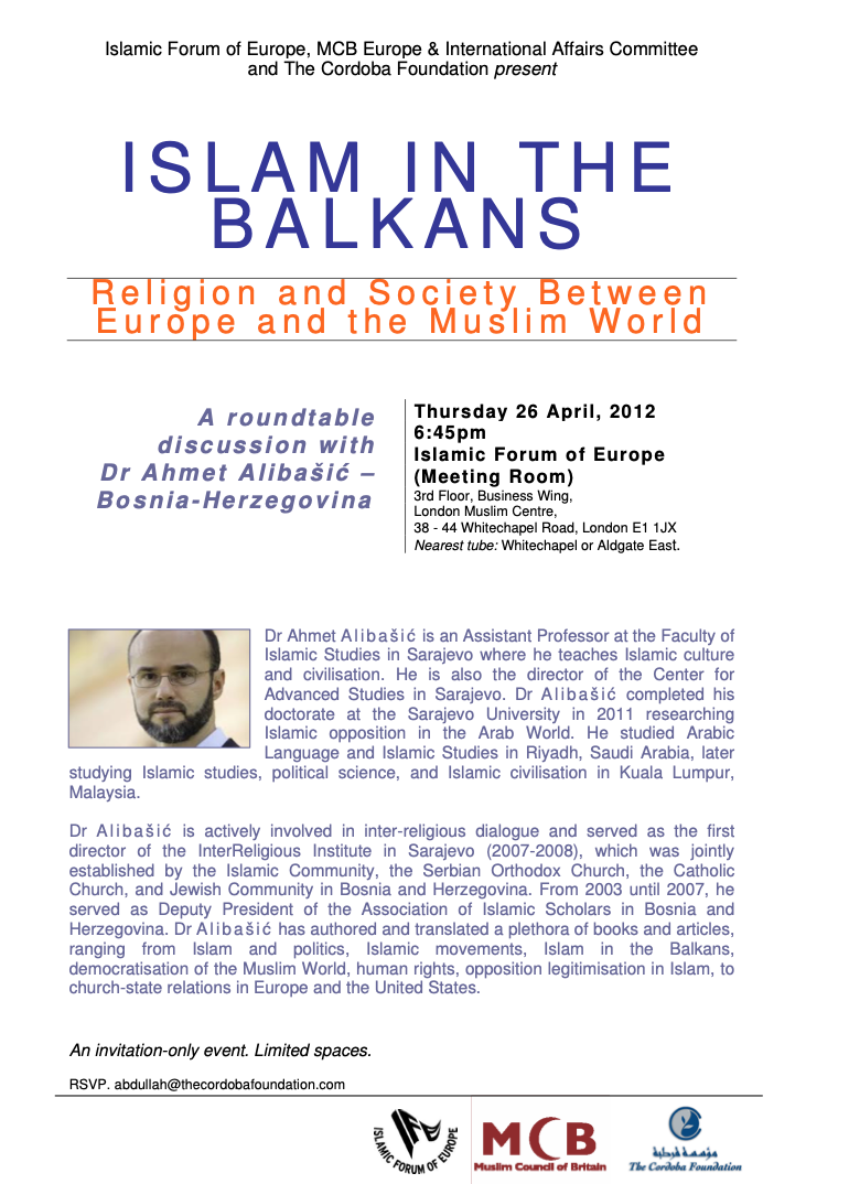 Roundtable Discussion: Islam in the Balkans