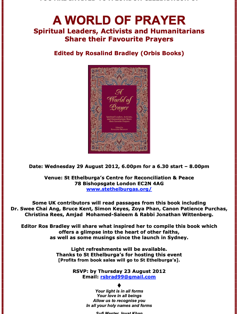 Book Launch: A World of Prayer