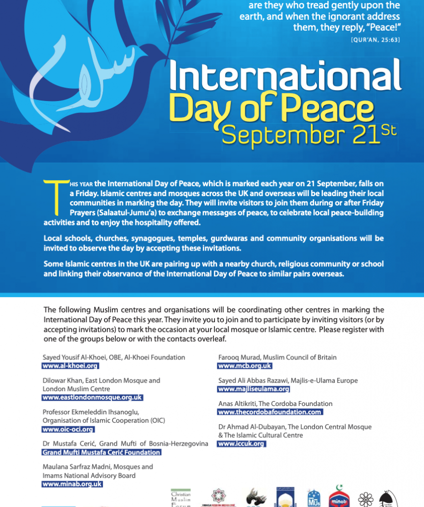 Celebrating International Day of Peace