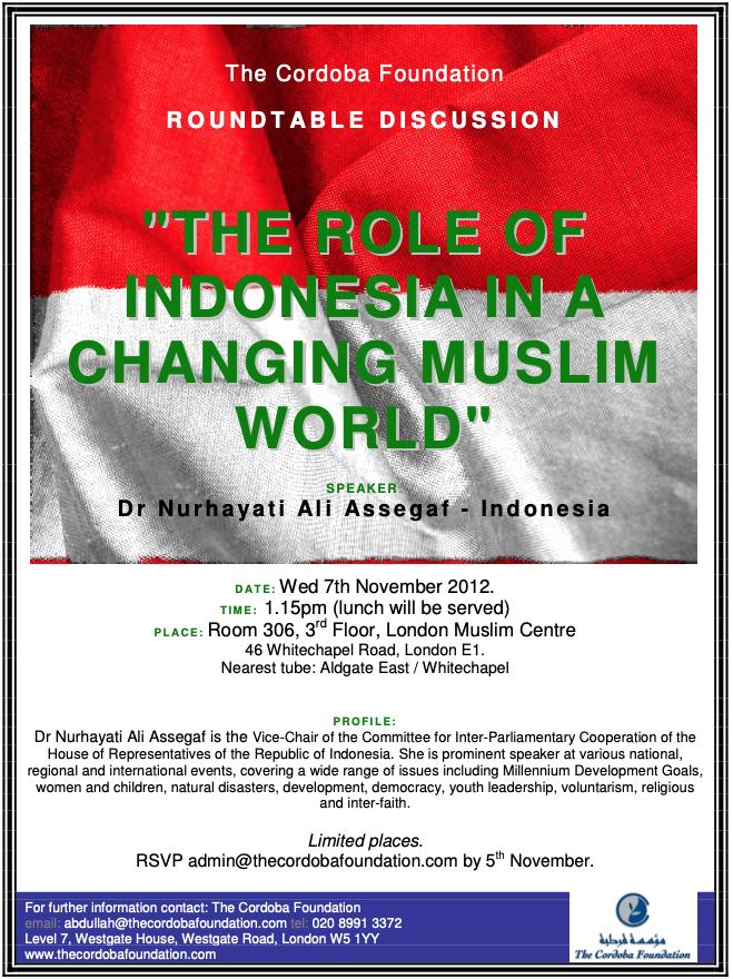 Roundtable: The Role of Indonesia in a Changing Muslim World