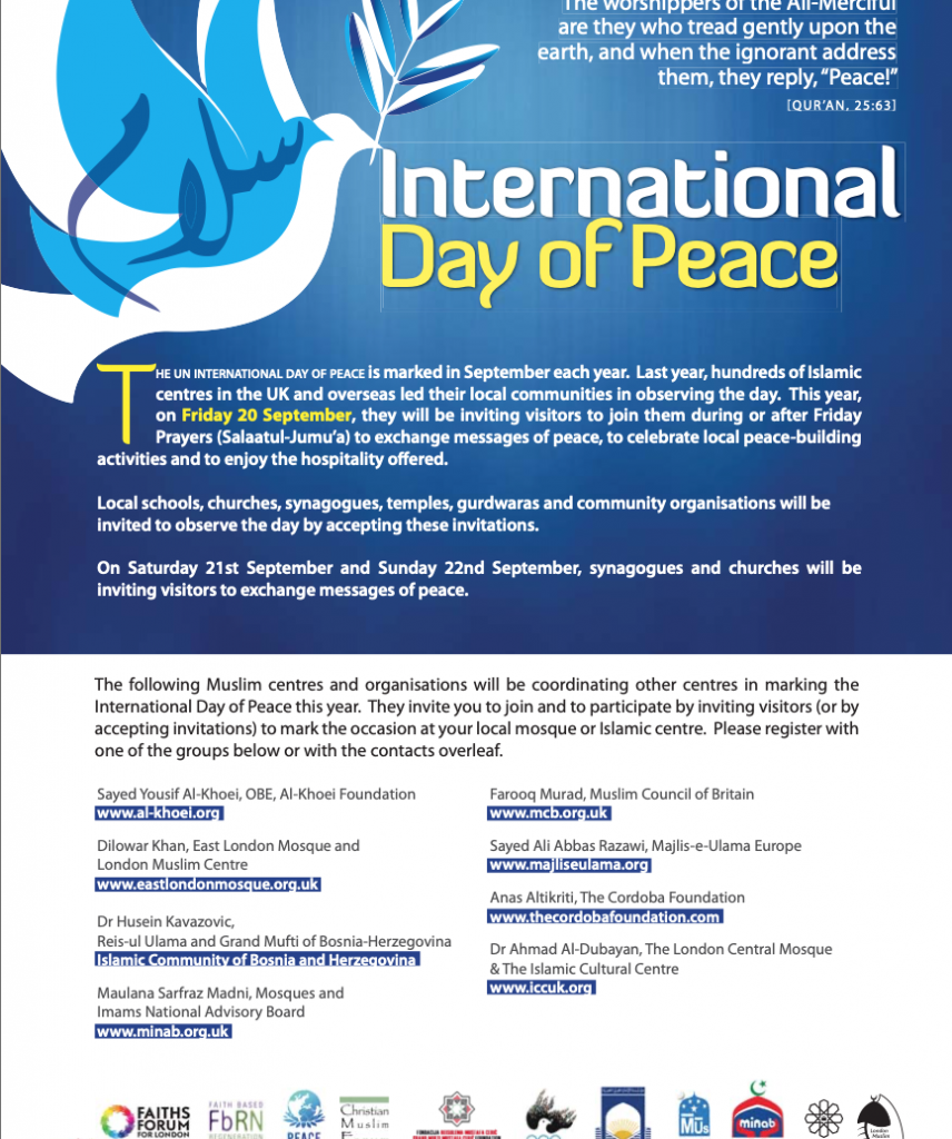 Commemoration: Marking the International Day of Peace