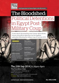 THE BLOODSHED: Political Detentions in Egypt Post-Military Coup