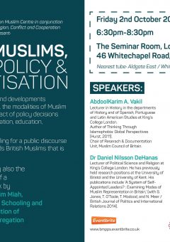 British Muslims, Public Policy and Securitisation: A Seminar